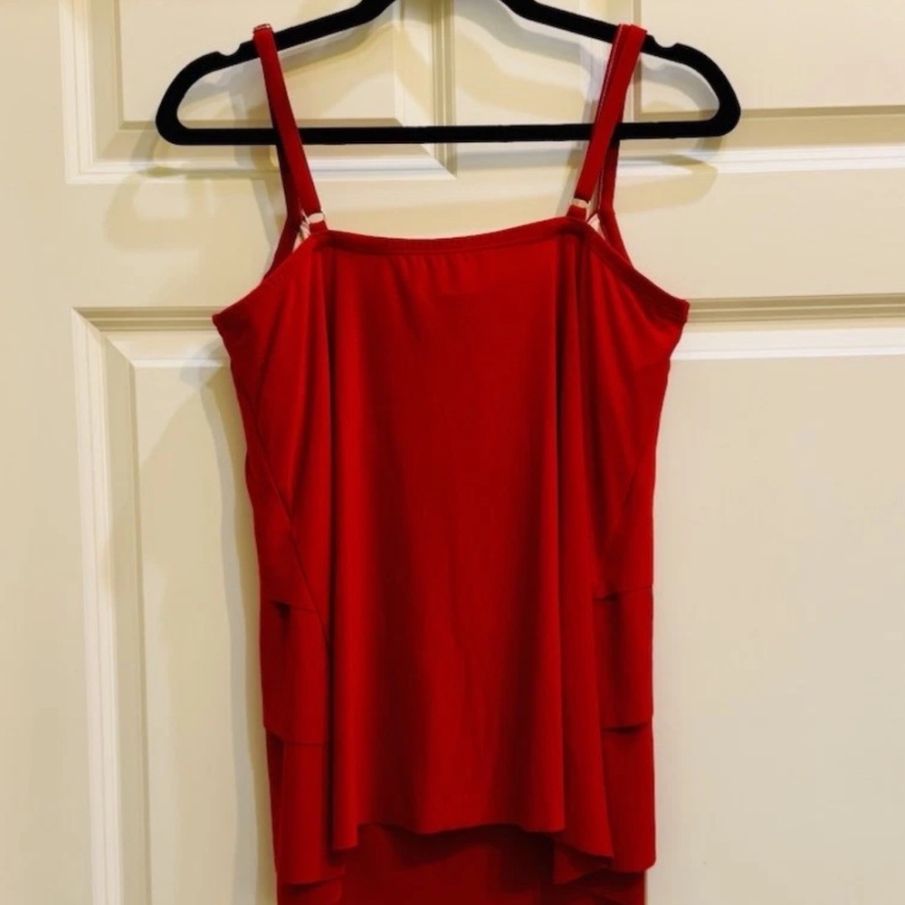 Miraclesuit Red Making Waves Tankini Underwire Swimwear Sz 10 Great Condition - Picture 8 of 16